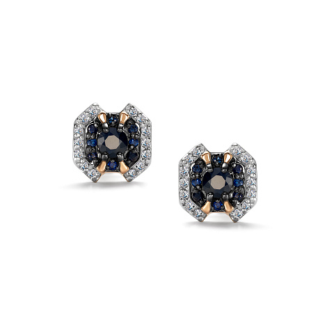 Серьги золотые 27063-102 | Кольцо золотое 17063-102 купить по цене 46504 руб. в ювелирном магазине ⭐️ «Золотая Подкова»