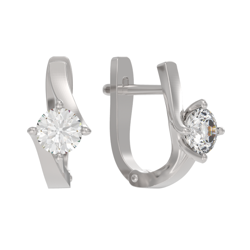Серьги серебряные 1042392-01210 | Кольцо серебряное 1042391-01210 купить по цене 3077 руб. в ювелирном магазине ⭐️ «Золотая Подкова»