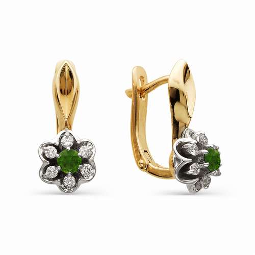 Серьги золотые 21104-101 | Подвеска золотая 3285-101 купить по цене 71088 руб. в ювелирном магазине ⭐️ «Золотая Подкова»