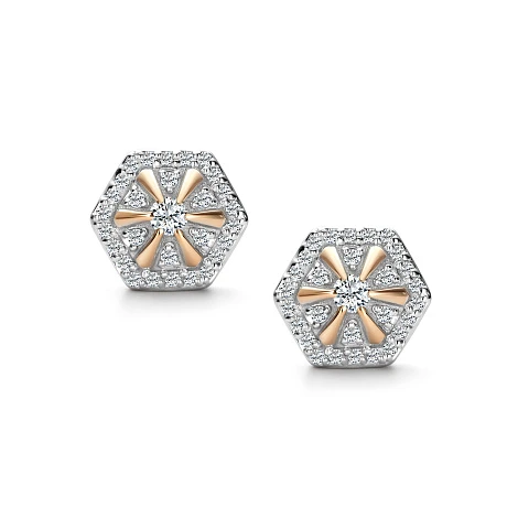 Серьги золотые 27038-100 | Пусеты винтовые серьги купить по выгодной цене в ювелирном магазине ⭐️ «Золотая Подкова»
