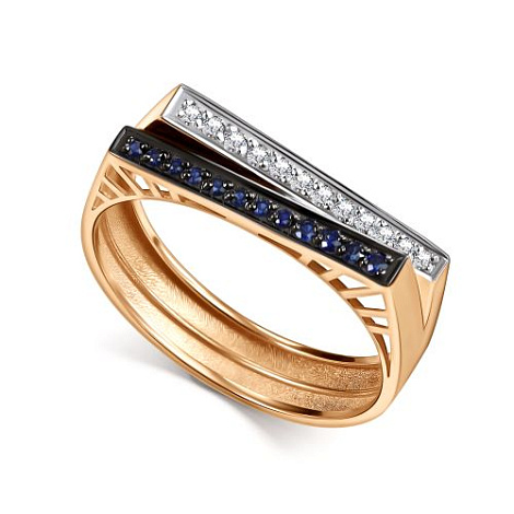 Кольцо золотое 17223-102 | Серьги золотые 27223-102 купить по цене 78226 руб. в ювелирном магазине ⭐️ «Золотая Подкова»