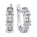 Серьги серебряные CZ-E01471-X-W-W-X-X | Серьги серебряные CZ-E01471-X-W-W-X-X купить по цене 8080 руб. в ювелирном магазине ⭐️ «Золотая Подкова»