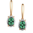 Серьги золотые 25930-101 | Серьги золотые 25930-101 купить по цене 110871 руб. в ювелирном магазине ⭐️ «Золотая Подкова»