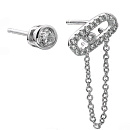 Серьги серебряные CZ-E04664-X-W-W-X-W | Серьги серебряные CZ-E04664-X-W-W-X-W купить по цене 2788 руб. в ювелирном магазине ⭐️ «Золотая Подкова»