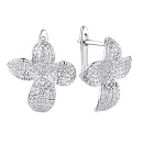 Серьги серебряные CZ-E01803-X-W-X-X-W | Серьги серебряные CZ-E01803-X-W-X-X-W купить по цене 8002 руб. в ювелирном магазине ⭐️ «Золотая Подкова»