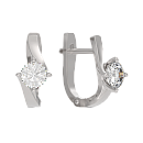 Серьги серебряные 1042392-01210 | Серьги серебряные 1042392-01210 купить по цене 4327 руб. в ювелирном магазине ⭐️ «Золотая Подкова»