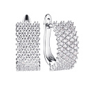 Серьги серебряные SL-E00248-X-W-X-X-W | Серьги серебряные SL-E00248-X-W-X-X-W купить по цене 8495 руб. в ювелирном магазине ⭐️ «Золотая Подкова»