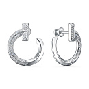 Серьги серебряные 421-10-р | Серьги серебряные 421-10-р купить по цене 4415 руб. в ювелирном магазине ⭐️ «Золотая Подкова»