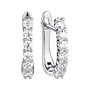 Серьги серебряные CZ-E00684-X-W-X-X-W | Серьги серебряные CZ-E00684-X-W-X-X-W купить по цене 5140 руб. в ювелирном магазине ⭐️ «Золотая Подкова»
