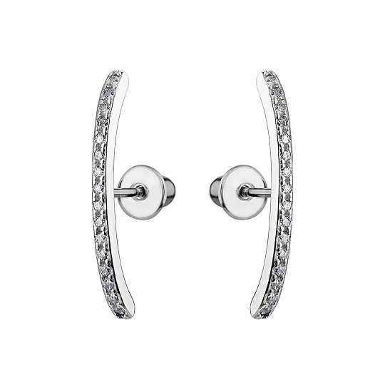 Серьги серебряные G1-LU-10063 | Пусеты гвоздики серьги купить по выгодной цене в ювелирном магазине ⭐️ «Золотая Подкова»