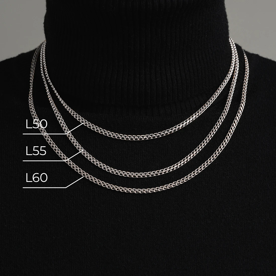 Цепь серебряная 0382R02504L45