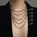 Цепь серебряная 1808R030L40 | Цепь серебряная 1808R030L40 купить по цене 4038 руб. в ювелирном магазине ⭐️ «Золотая Подкова»