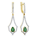 Серьги золотые 12-22056-1200 | Серьги золотые 12-22056-1200 купить по цене 220408 руб. в ювелирном магазине ⭐️ «Золотая Подкова»